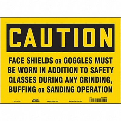 Safety Sign 10 inx14 in Vinyl