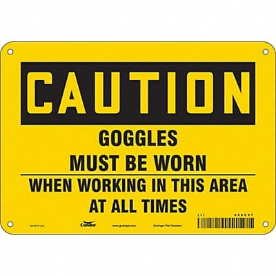 Safety Sign 7 in x 10 in Aluminum