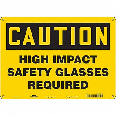 Safety Sign 10 in x 14 in Aluminum