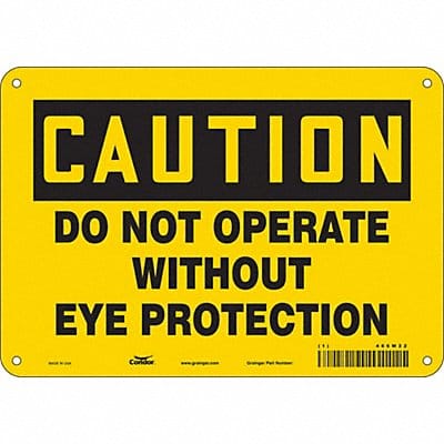 Safety Sign 7 in x 10 in Aluminum