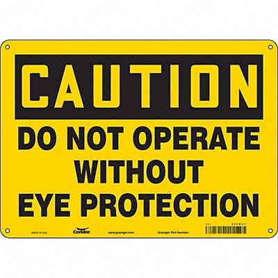 Safety Sign 10 inx14 in Polyethylene