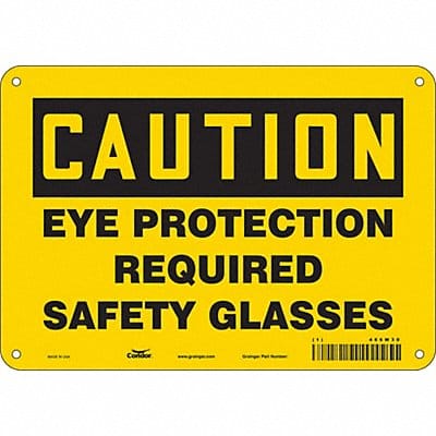 Safety Sign 7 in x 10 in Aluminum
