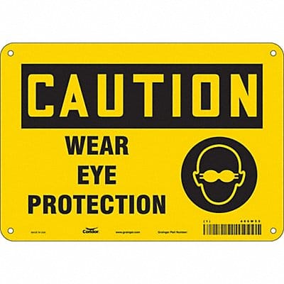 Safety Sign 7 in x 10 in Aluminum