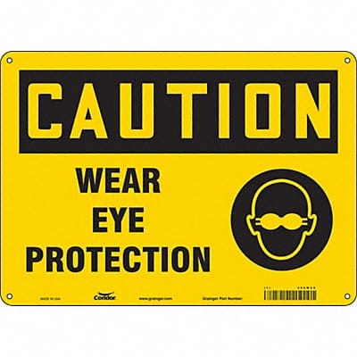 Safety Sign 10 in x 14 in Polyethylene