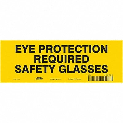 Safety Sign 3.5in x 10in Vinyl