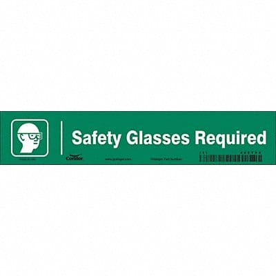 Safety Sign 1.75in x 9in Vinyl