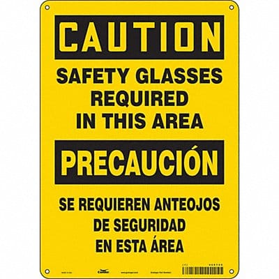 Safety Sign 14 in x 10 in Aluminum