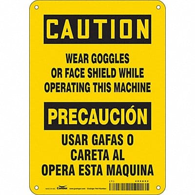 Safety Sign 10 in x 7 in Aluminum