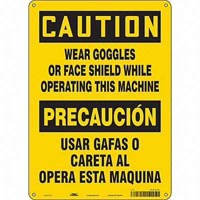 Safety Sign 14 in x 10 in Polyethylene