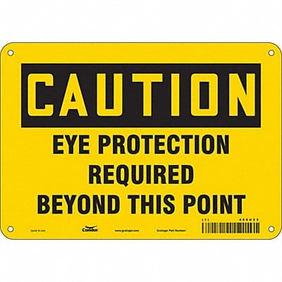 Safety Sign 7 in x 10 in Aluminum