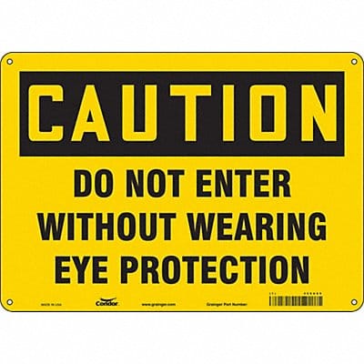 Safety Sign 10 inx14 in Polyethylene