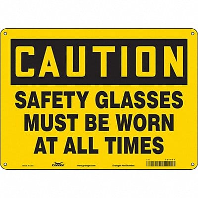 Safety Sign 10 inx14 in Aluminum