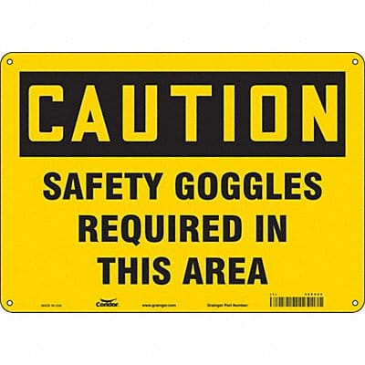 Safety Sign 10 inx14 in Aluminum