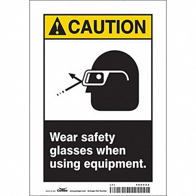 Safety Sign 10 in x 7 in Vinyl