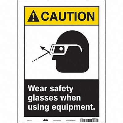 Safety Sign 14 inx10 in Vinyl