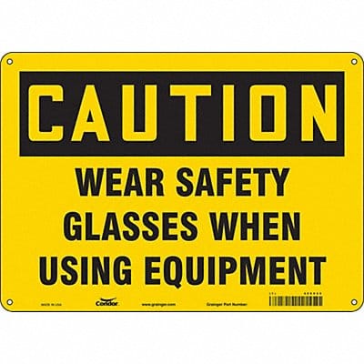 Safety Sign 10 inx14 in Aluminum