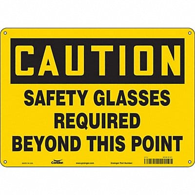 Safety Sign 10 inx14 in Aluminum