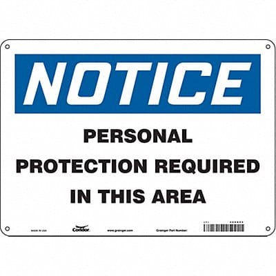 Safety Sign 10 inx14 in Polyethylene