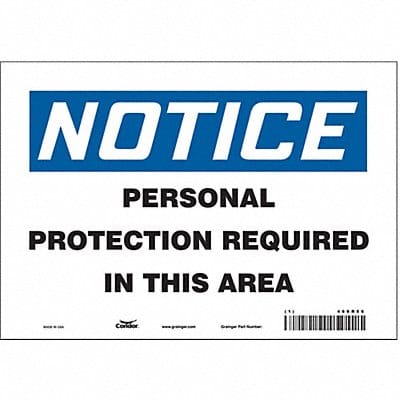 Safety Sign 7 inx10 in Vinyl