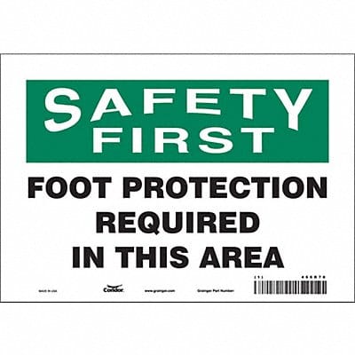 Safety Sign 7 in x 10 in Vinyl