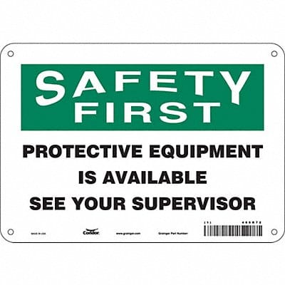 Safety Sign 7 in x 10 in Aluminum
