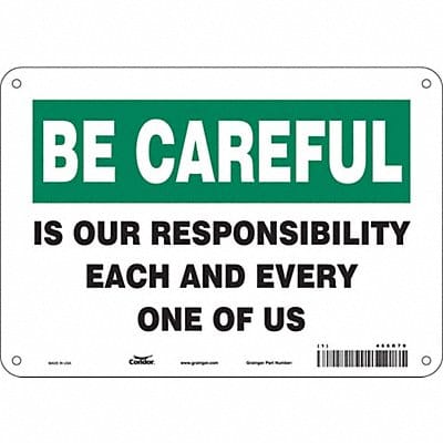 Safety Sign 7 in x 10 in Aluminum
