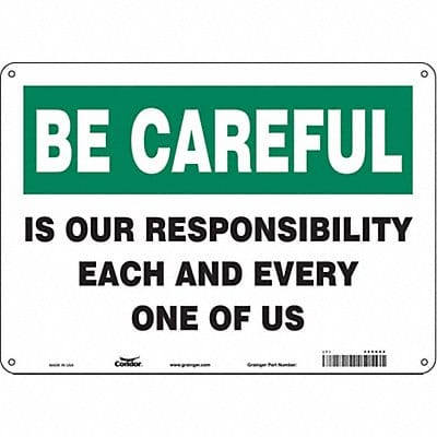 Safety Sign 10 inx14 in Aluminum