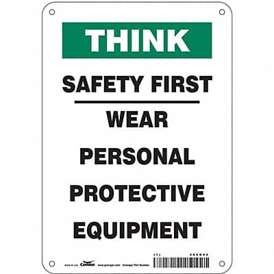 K0729 Safety Sign 10 in x 7 in Aluminum