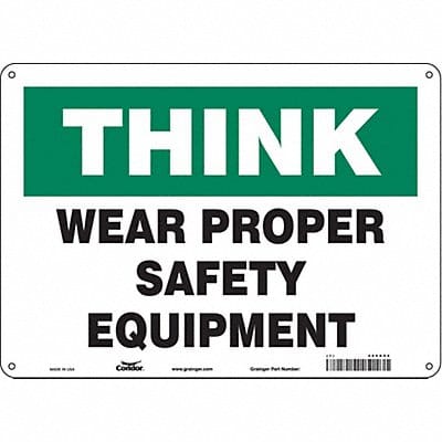 Safety Sign 10 inx14 in Aluminum