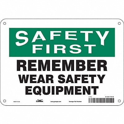 Safety Sign 7 inx10 in Polyethylene