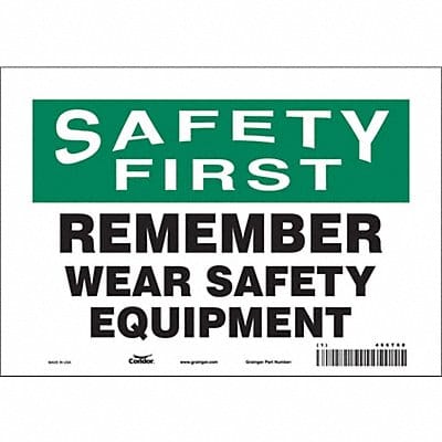 Safety Sign 7 inx10 in Vinyl
