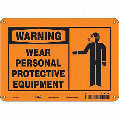 Safety Sign 7 in x 10 in Aluminum