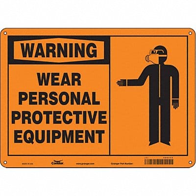 Safety Sign 10 inx14 in Polyethylene