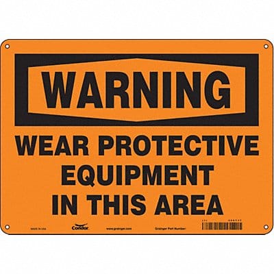 Safety Sign 10 in x 14 in Aluminum