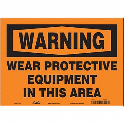 Safety Sign 10 in x 14 in Vinyl
