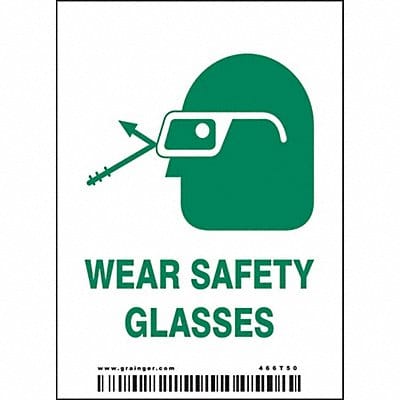 Safety Sign 4in x 2.875in Vinyl PK25