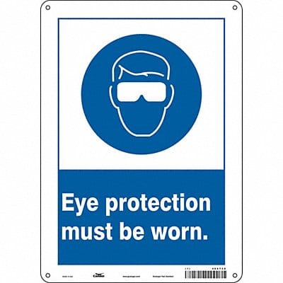 Safety Sign 14 in x 10 in Aluminum