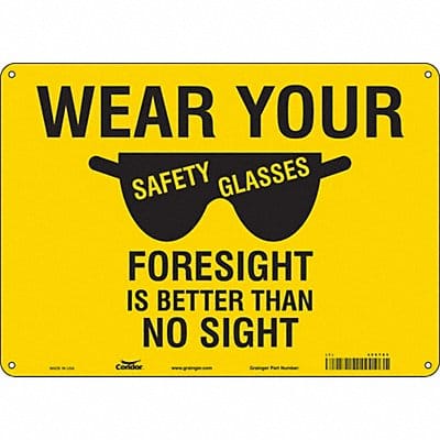 Safety Sign 10 inx14 in Polyethylene