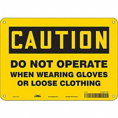 Safety Sign 7 in x 10 in Aluminum