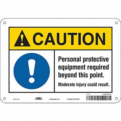 Safety Sign 7 in x 10 in Aluminum