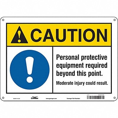 Safety Sign 10 in x 14 in Polyethylene