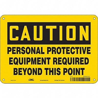 J6965 Safety Sign 7 in x 10 in Aluminum
