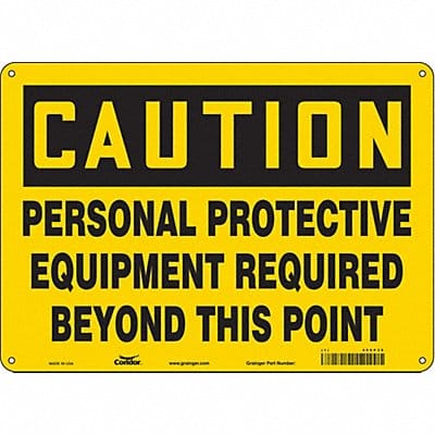 J6965 Safety Sign 10 inx14 in Polyethylene