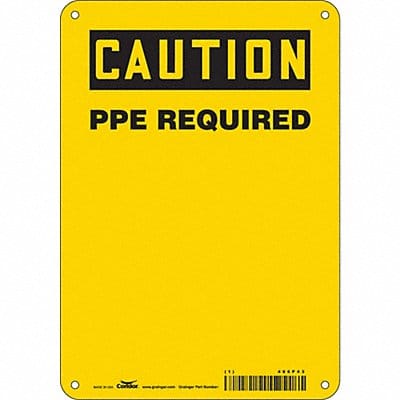 Safety Sign 10 in x 7 in Polyethylene
