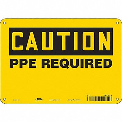 Safety Sign 7 inx10 in Polyethylene