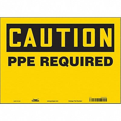 Safety Sign 10 in x 14 in Vinyl