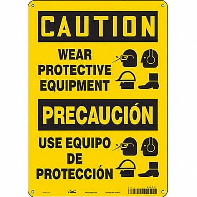 Safety Sign 14 in x 10 in Polyethylene