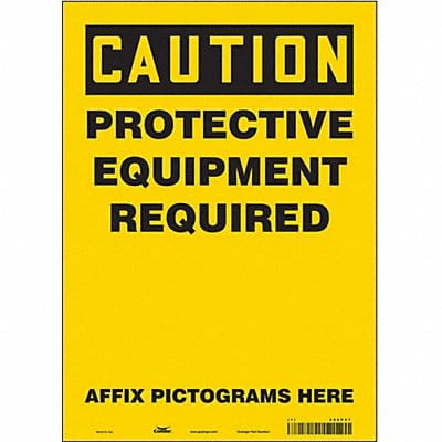 Safety Sign 14 in x 10 in Vinyl