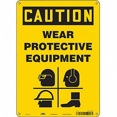 Safety Sign 14 in x 10 in Polyethylene