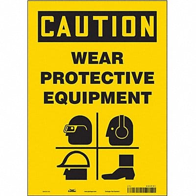 Safety Sign 14 inx10 in Vinyl